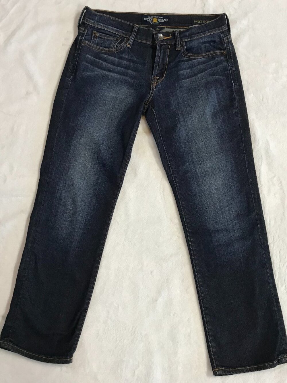 Lucky Brand Sweet 'N Straight Crop Jeans 2/26 Dark Wash Stretch